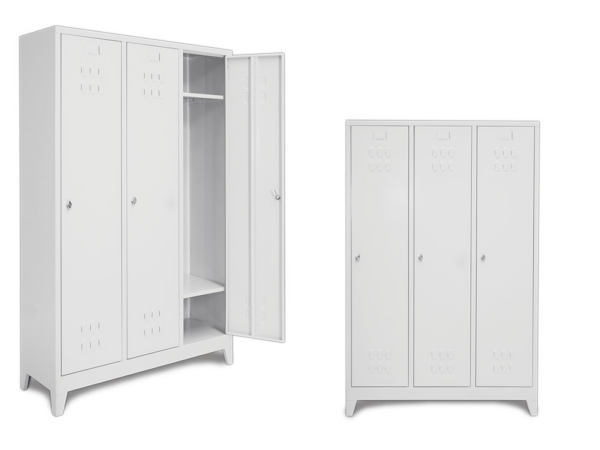 3lü Soyunma Dolabı - Plastik Kasa