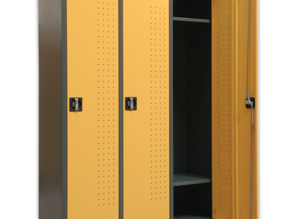 3’lü Soyunma Dolabı (Eğit Tavanlı) - Plastik Kasa