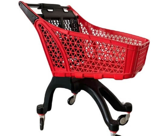 S-PM-006 100 LT Ahtapot Ayak Plastik Market Arabası - Plastik Kasa