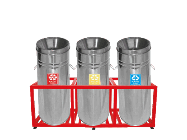 ÇK-1811 3’LÜ ATIK KOVA SETİ - Plastik Kasa