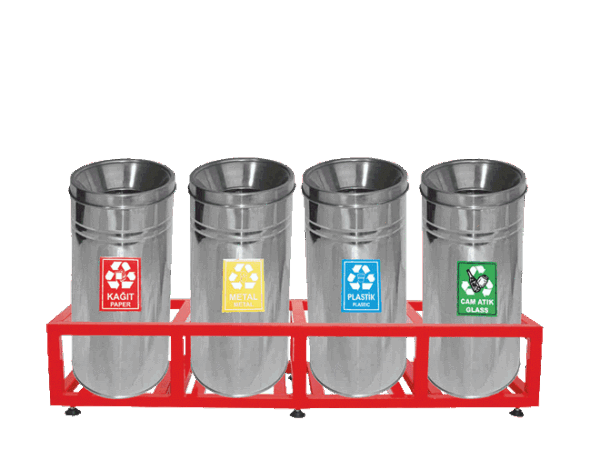 ÇK-1812 4’LÜ ATIK KOVASI - Plastik Kasa